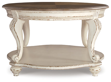 Realyn White/Brown Coffee Table from Ashley - Luna Furniture