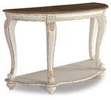 Realyn White/Brown Coffee Table, 2 Ends and Console from Ashley - Luna Furniture