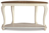 Realyn White/Brown Sofa Table from Ashley - Luna Furniture