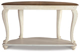 Realyn White/Brown Sofa Table from Ashley - Luna Furniture