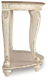 Realyn White/Brown Sofa Table from Ashley - Luna Furniture