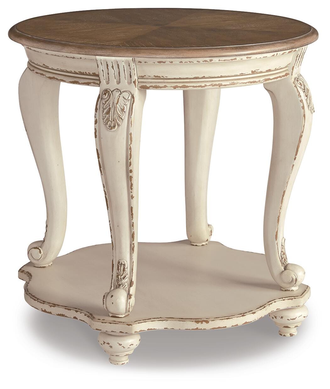 Realyn White/Brown Coffee Table, 2 Ends and Console from Ashley - Luna Furniture