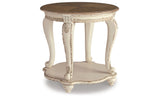 Realyn Coffee Table with 1 End Table in White/Brown from Ashley Furniture - Luna Furniture