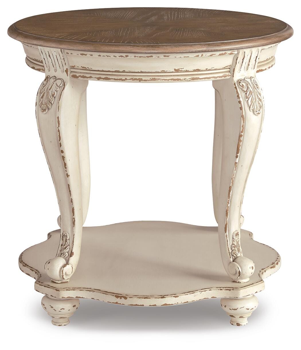 Realyn White/Brown Coffee Table, 2 Ends and Console from Ashley - Luna Furniture