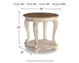 Realyn Coffee Table with 1 End Table in White/Brown from Ashley Furniture - Luna Furniture