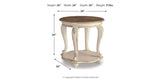 Realyn White/Brown Coffee Table and 2 End Tables from Ashley Furniture - Luna Furniture