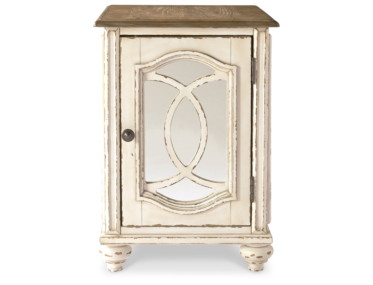 Realyn White/Brown Chairside End Table from Ashley - Luna Furniture