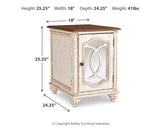 Realyn Coffee Table with 1 End Table in White/Brown from Ashley Furniture - Luna Furniture
