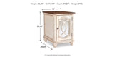 Realyn White/Brown Chairside End Table from Ashley - Luna Furniture
