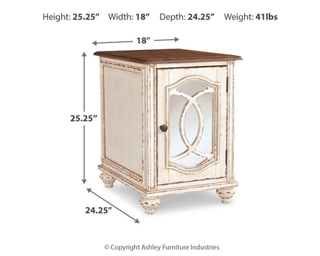 Realyn White/Brown Coffee Table and 2 End Tables from Ashley Furniture - Luna Furniture