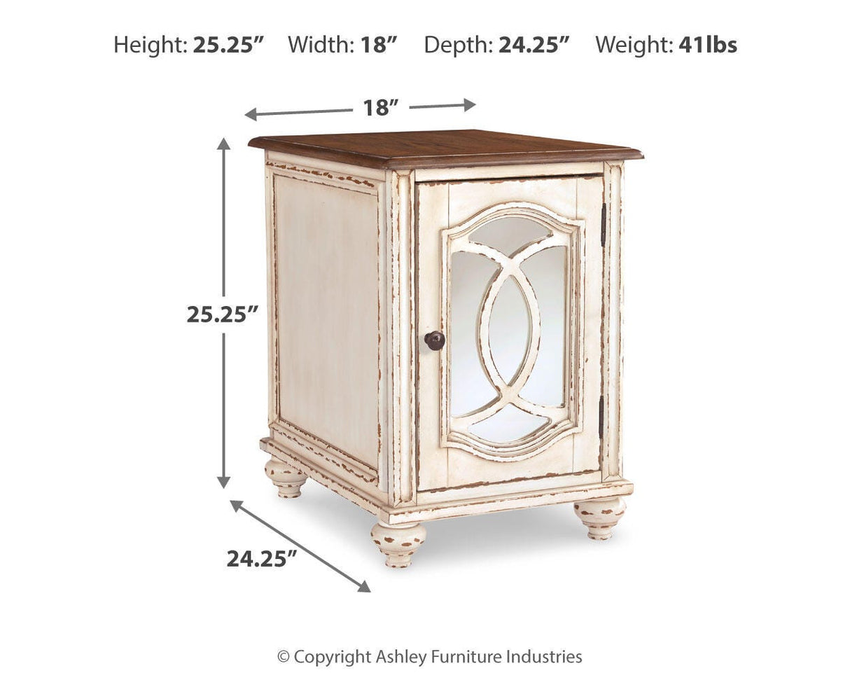 Realyn Coffee Table with 1 End Table in White/Brown from Ashley Furniture - Luna Furniture