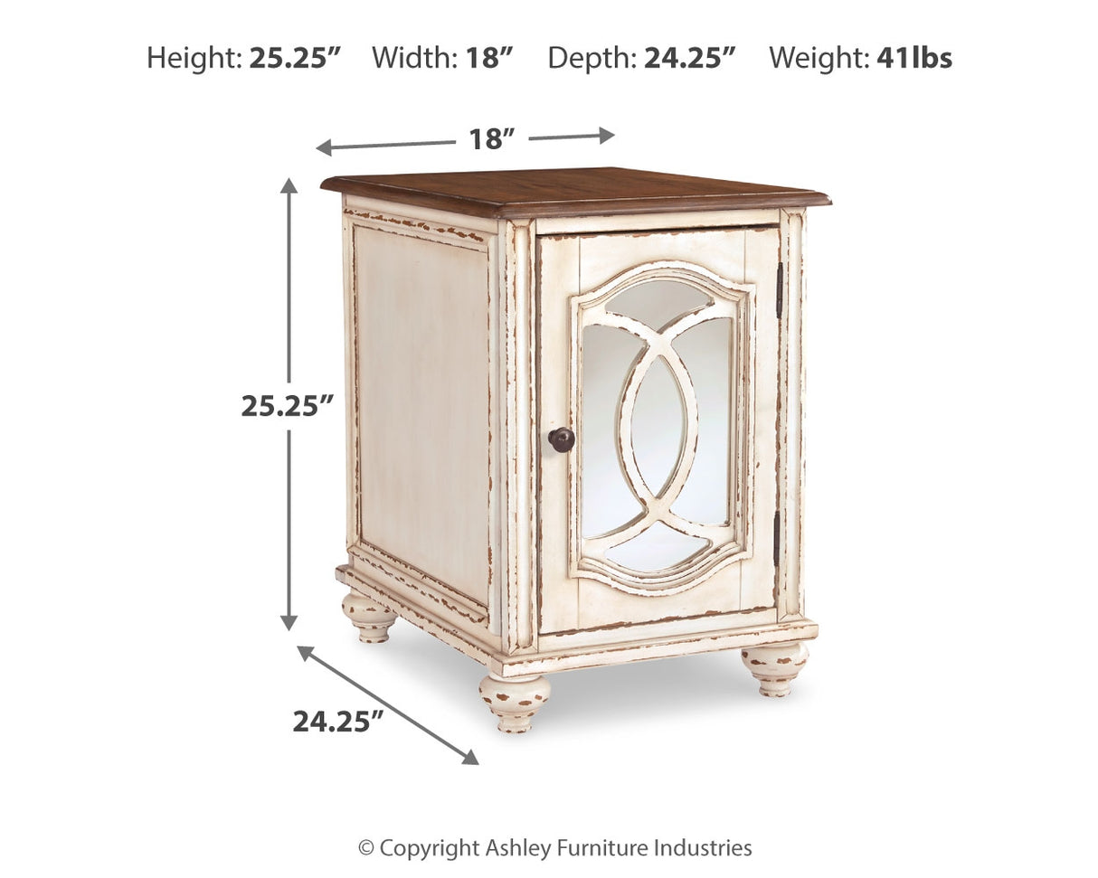 Realyn Coffee Table with 1 End Table in White/Brown from Ashley Furniture - Luna Furniture