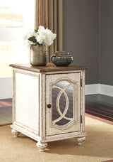 Realyn White/Brown Chairside End Table from Ashley - Luna Furniture