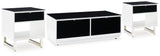 Gardoni White/Black Coffee Table and 2 End Tables from Ashley - Luna Furniture