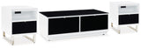 Gardoni White/Black Coffee Table and 2 Chairside End Tables from Ashley - Luna Furniture