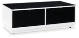 Gardoni White/Black Coffee Table and 2 Chairside End Tables from Ashley Furniture - Luna Furniture