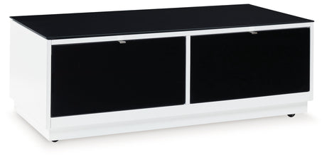 Gardoni White/Black Coffee Table and 2 End Tables from Ashley Furniture - Luna Furniture