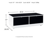Gardoni White/Black Coffee Table and 2 Chairside End Tables from Ashley - Luna Furniture