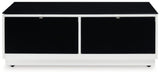 Gardoni White/Black Coffee Table and 2 End Tables from Ashley Furniture - Luna Furniture