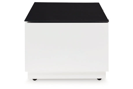 Gardoni White/Black Coffee Table and 2 End Tables from Ashley - Luna Furniture