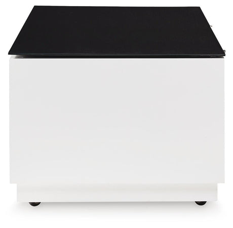 Gardoni White/Black Coffee Table and 2 End Tables from Ashley Furniture - Luna Furniture