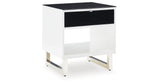 Gardoni White/Black End Table from Ashley - Luna Furniture