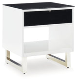 Gardoni White/Black Coffee Table and 2 End Tables from Ashley Furniture - Luna Furniture