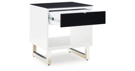 Gardoni White/Black End Table from Ashley - Luna Furniture