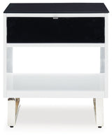Gardoni White/Black Coffee Table and 2 End Tables from Ashley Furniture - Luna Furniture