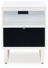 Gardoni White/Black Coffee Table and 2 Chairside End Tables from Ashley Furniture - Luna Furniture