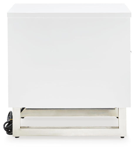 Gardoni White/Black Coffee Table and 2 Chairside End Tables from Ashley Furniture - Luna Furniture