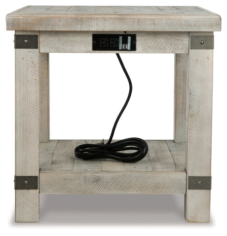 Carynhurst White Wash Gray End Table from Ashley - Luna Furniture