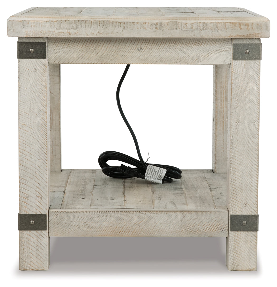 Carynhurst White Wash Gray End Table from Ashley - Luna Furniture