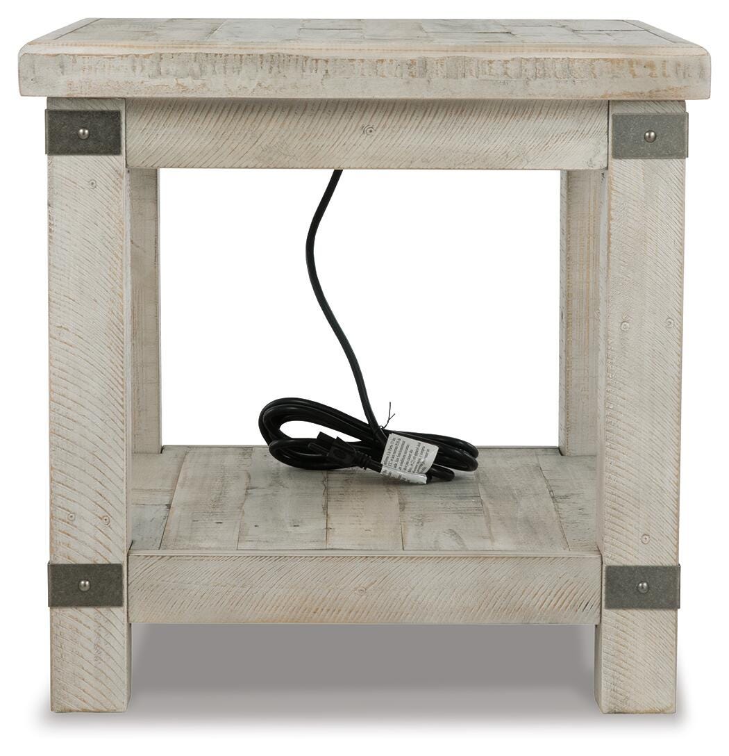Carynhurst White Wash Gray End Table from Ashley Furniture - Luna Furniture