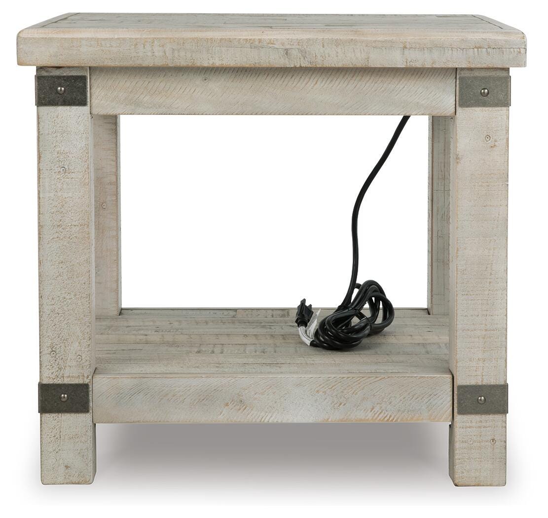 Carynhurst White Wash Gray End Table from Ashley Furniture - Luna Furniture