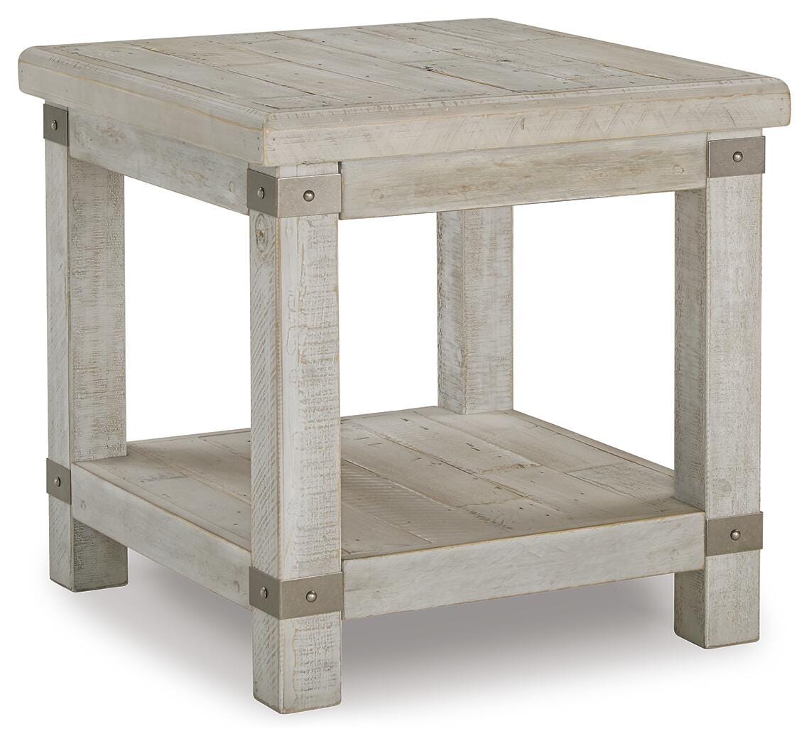 Carynhurst White Wash Gray Coffee Table and 2 End Tables from Ashley Furniture - Luna Furniture