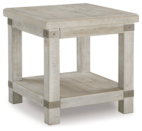 Carynhurst White Wash Gray End Table from Ashley - Luna Furniture