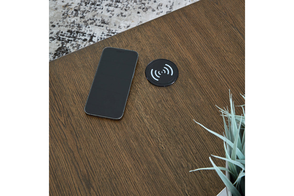 Rosswain Warm Brown Lift-top Coffee Table and 2 End Tables from Ashley - Luna Furniture