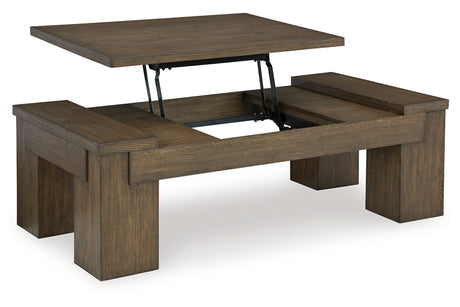 Rosswain Warm Brown Lift-top Coffee Table and 2 End Tables from Ashley - Luna Furniture
