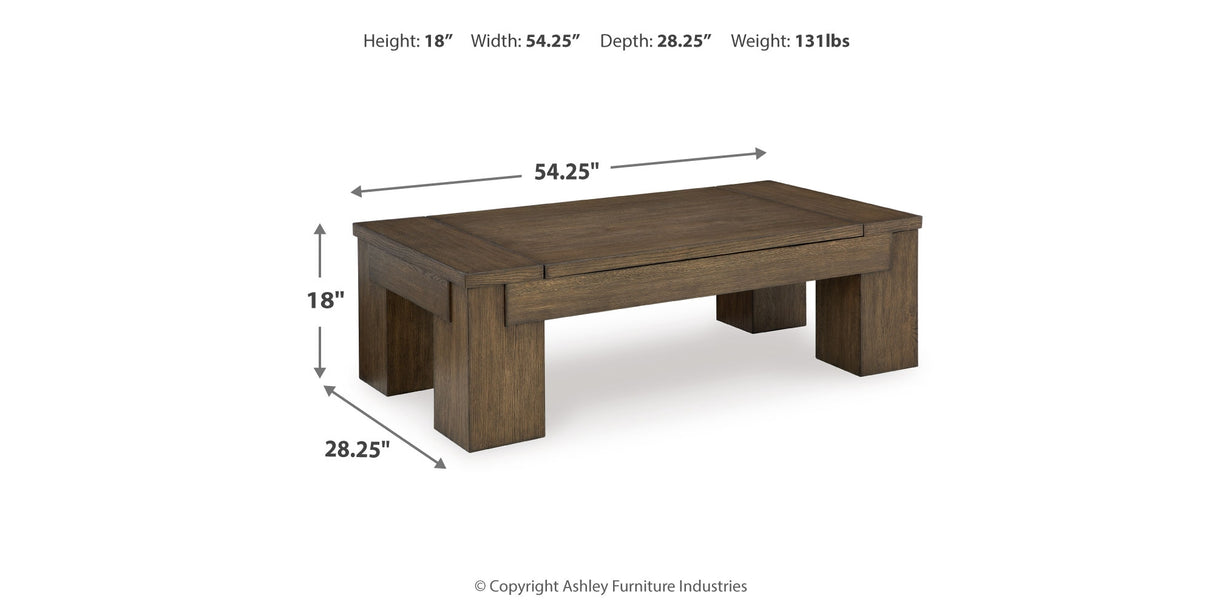 Rosswain Coffee Table with 2 End Tables in Warm Brown from Ashley - Luna Furniture