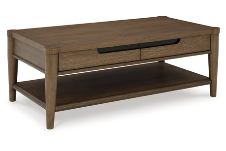 Roanhowe Brown Coffee Table and 2 End Tables from Ashley - Luna Furniture