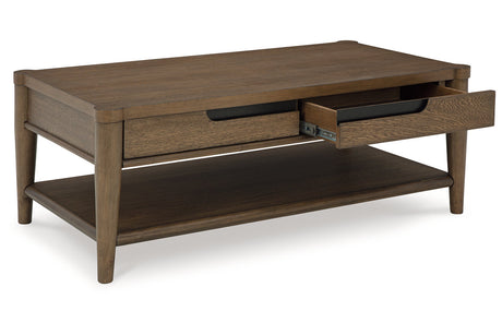 Roanhowe Brown Coffee Table and 2 End Tables from Ashley - Luna Furniture