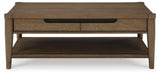 Roanhowe Coffee Table with 1 End Table in Brown from Ashley Furniture - Luna Furniture