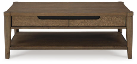 Roanhowe Coffee Table with 1 End Table in Brown from Ashley - Luna Furniture