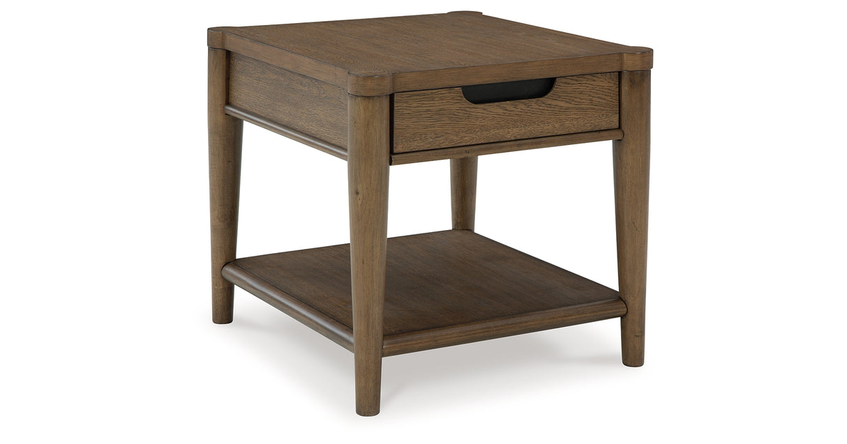 Roanhowe Coffee Table with 1 End Table in Brown from Ashley - Luna Furniture
