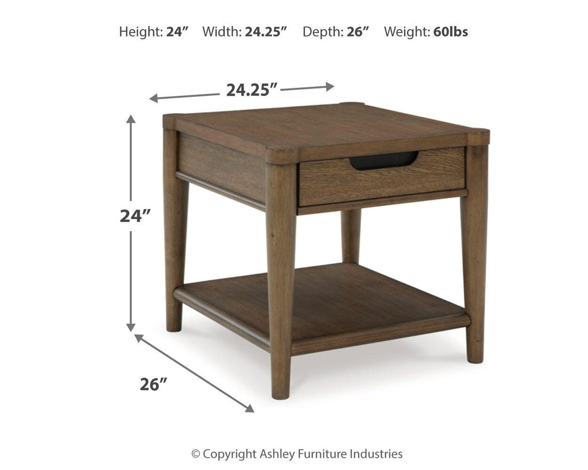 Roanhowe Brown Coffee Table and 2 End Tables from Ashley - Luna Furniture
