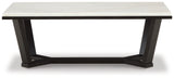 Fostead White/Espresso Coffee Table from Ashley Furniture - Luna Furniture
