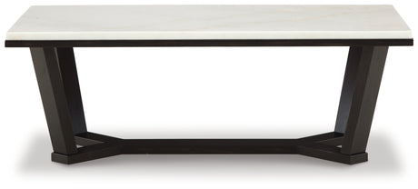 Fostead White/Espresso Coffee Table from Ashley Furniture - Luna Furniture
