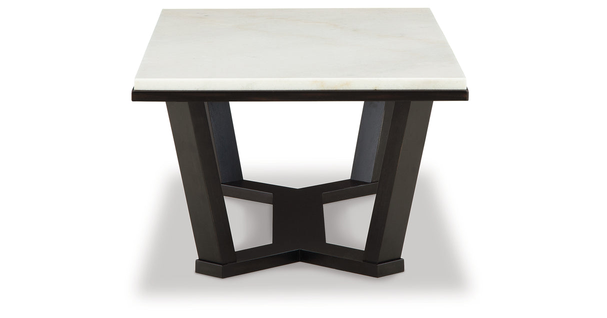 Fostead White/Espresso Coffee Table from Ashley Furniture - Luna Furniture