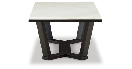 Fostead White/Espresso Coffee Table from Ashley Furniture - Luna Furniture